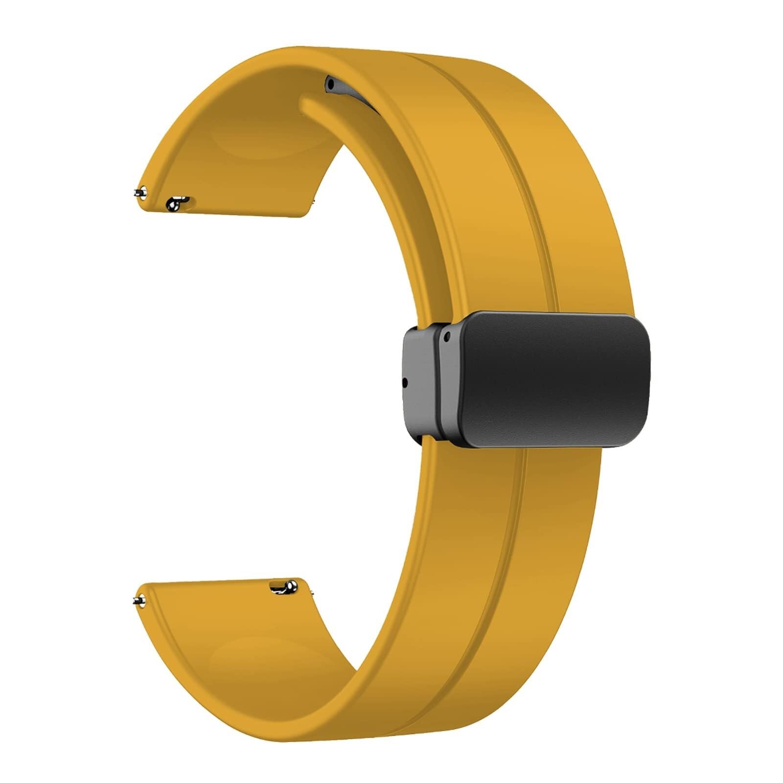 SCHIK Cinturini in silicone da 20 mm 22 mm, cinturini per orologi sportivi a sgancio rapido con fibbia pieghevole magnetica per uomo donna