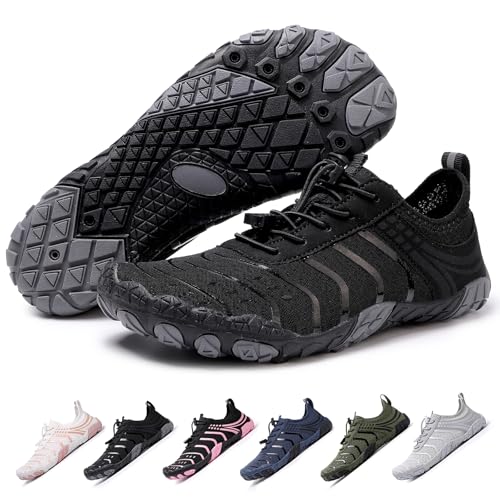 Image of Hike Barefoot Shoes Womens Men,Unisex Barefoot Water Shoes Breathable, Anti-Slip Hiking Footwear for Athletic Wide Toe Shoe Footwear for Hiking, Walking, Running, Yoga, and Water Sports