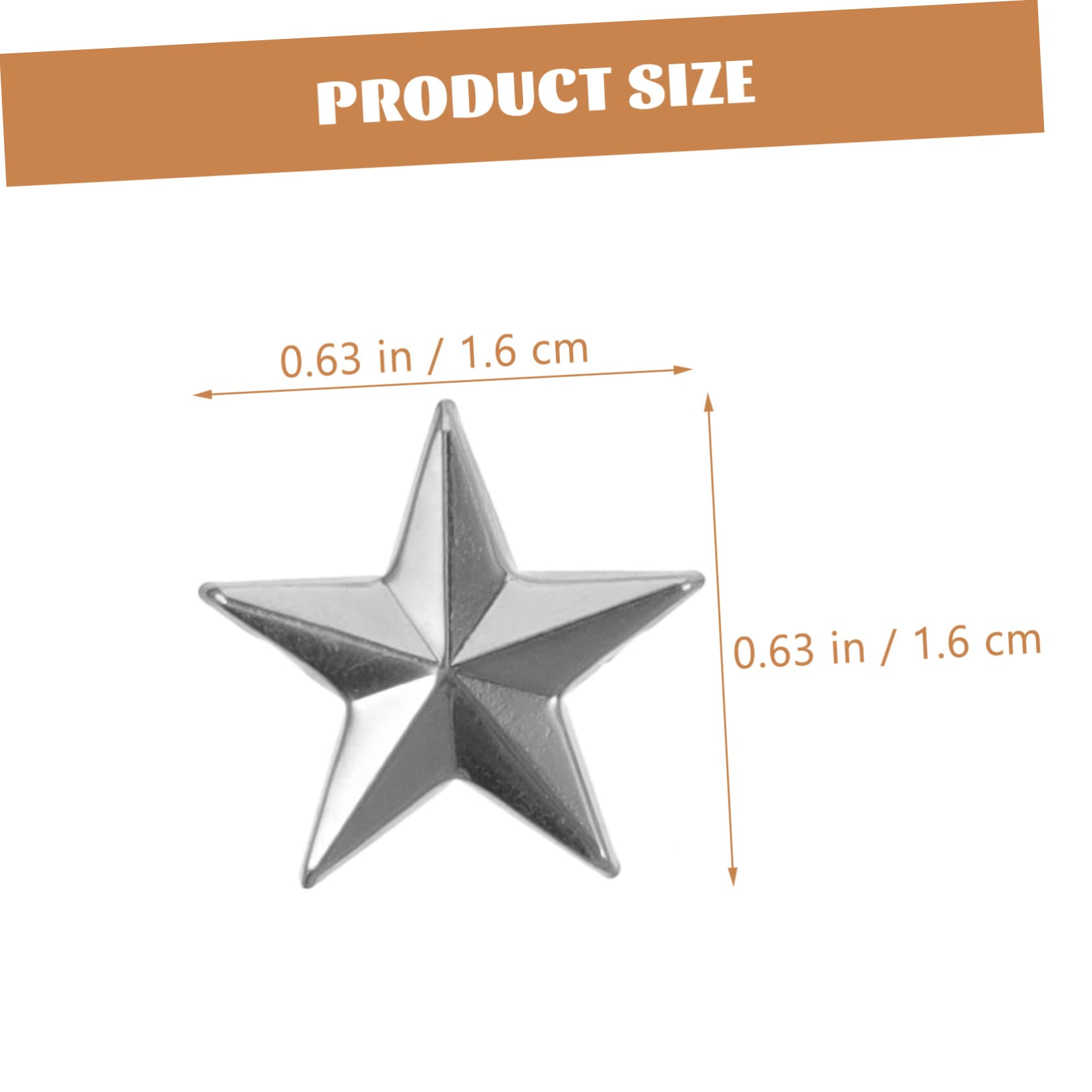 HOMSFOU DIY Leathercraft Star Rivets 150Pcs Five-Pointed Metal Claw Studs Multi-Size Set for Bags Jackets Clothing Accessories - Image 2