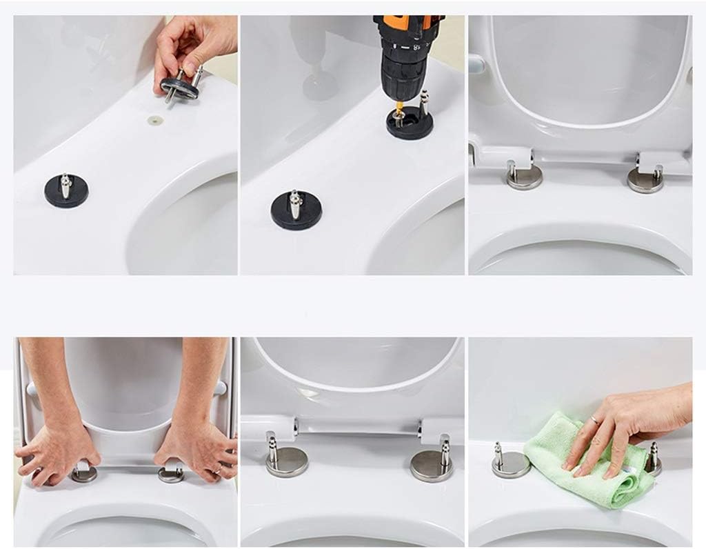 Toilet Seat,Cachet Elongated White, with Grip-Tight Bumpers, Quiet-Close, Quick-Release Hinges, Quick-Attach Hardware