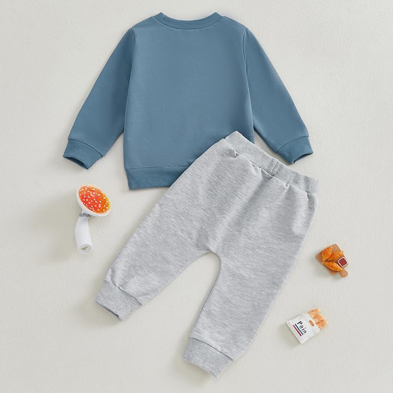 Baby Boy Fall Clothes Set Long Sleeve Letter Print Sweatshirt Pants Toddler Infant Outfits 6 12 18 24 Months 2T - Image 3