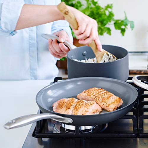 Image of GreenPan Lima Hard Anodized Healthy Ceramic Nonstick 8 Piece Cookware Pots and Pans Set, PFAS-Free, Oven Safe, Gray