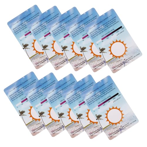FONDOTIN 10stücke Teiliges Uv Uv-teststreifen Tragbare Uvb-testkarten Für Reptilien Terrarientests Uv-effekte Und Strahlungsüberwachung Für Schildkröten Und Amphibien
