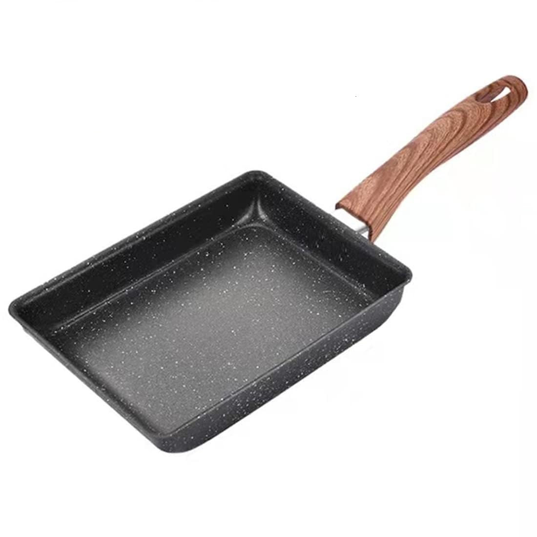 Lchkrep Japanese Omelette Pan-Tamagoyaki Nonstick Pan-Square Pan -Egg Roll Pan-Rectangle Frying Pan-Small Frying Egg Pan, Cooktop Safe, Easy to Clean,6.3 x 7.8 inch (Black)