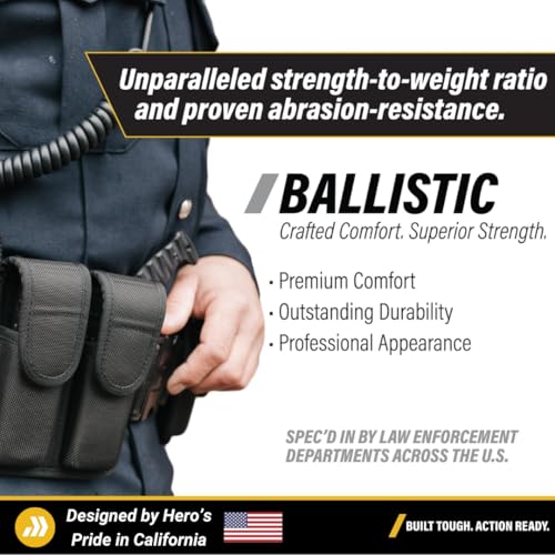 Hero's Pride 2.25" Duty Belt, Ballistic Rigid Extreme Nylon EDC Belt, Quick Release Belt Buckle, Tactical CCW Gun Belt3