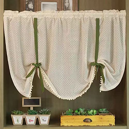Cortinas cortas opacas LUNEZY para evitar miradas en ventanas de baño 2