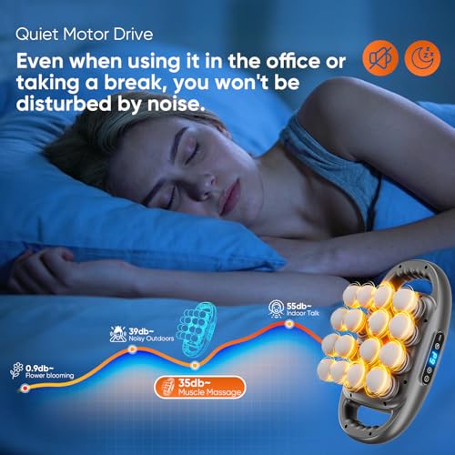Image of 16 Head Massage Gun Deep Tissue, Quiet Back Massager for Pain Relief Deep Tissue with 9 Modes and 9 Intensities for Back, Shoulders, Arm, Legs, Foot, Body