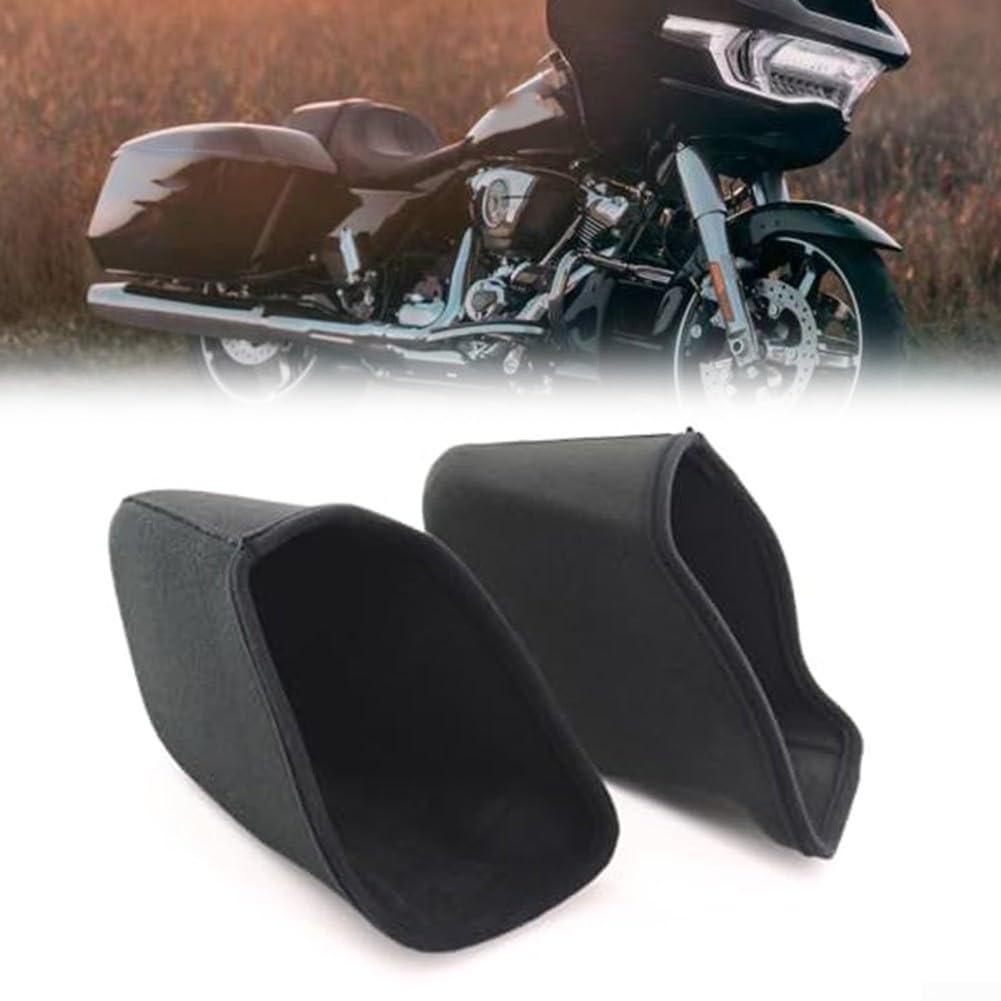 Doublure de boîte à gants de moto Fltrxse Touring Series - Organiseur de rangement épais absorbant les chocs - Accessoire intérieur en tissu noir (doublure de boîte à gants)