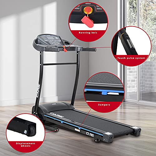 Care Fitness CT-705 - Cinta de correr reclinable y plegable, motorizada para caminar, Footing y Running - 18 programas de entrenamiento - Inclinación motorizada de 15 niveles - Conectividad Kinomap - Imagen 6