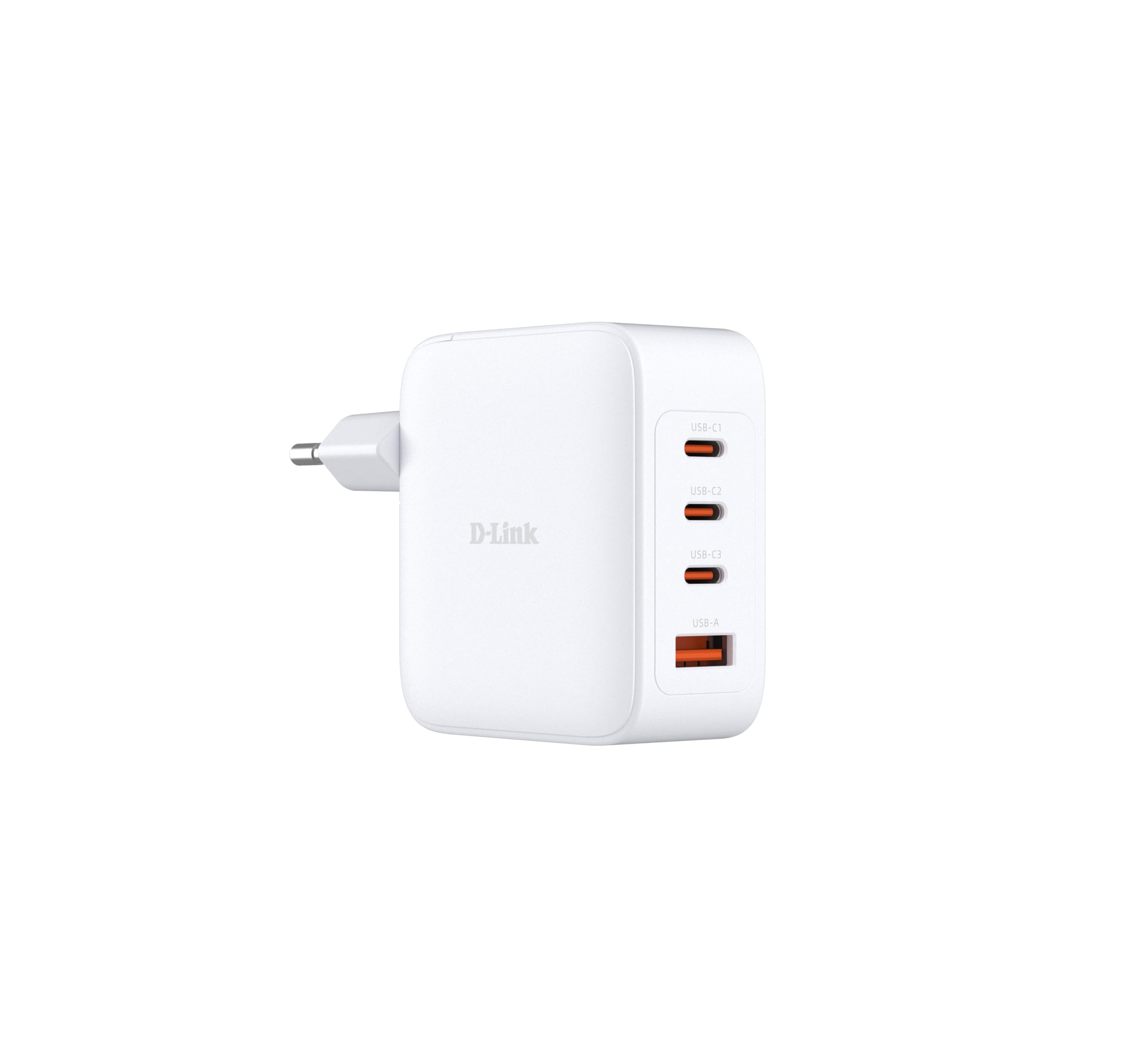 D-Link DCP-101 100W GaN USB Ladegerät (4-Port Schnellladegerät mit USB-C PD 3.0 & QC 4.0 – kompaktes Ladegerät für Laptop, Smartphone & Tablet – EU-Stecker)