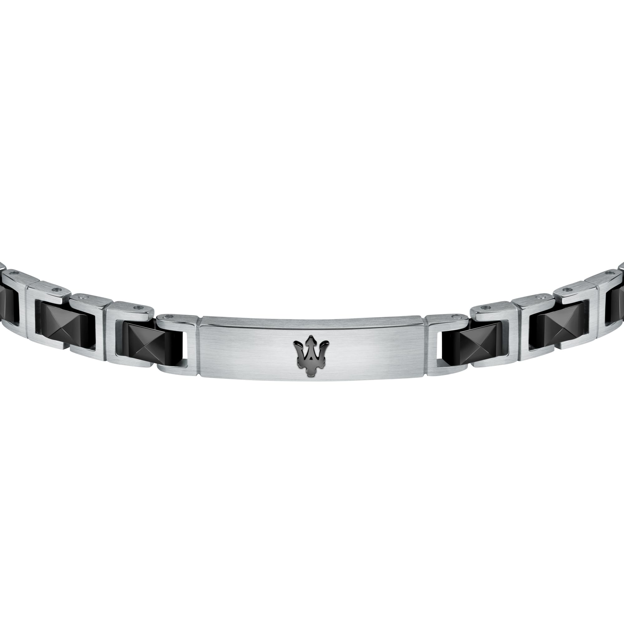 Maserati Jewels Bracciale Uomo, 22 cm, in Acciaio, Ceramica, PVD - JM420ATI06