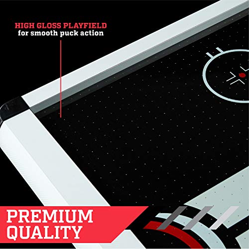 ESPN Sports Air Hockey Game Table: 84 Inch Indoor Arcade Gaming Set with Electronic Overhead Score System, Sound Effects (AWH084_218E)