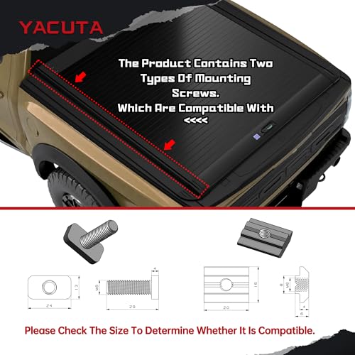 Image of Adjustable Truck Bed Rack Cross Bars,Compatible with Full-Size Trucks with Retractable Hard Tonneau Covers|Length 71 inch|2PCs|Made of high-Strength Aluminum Alloy