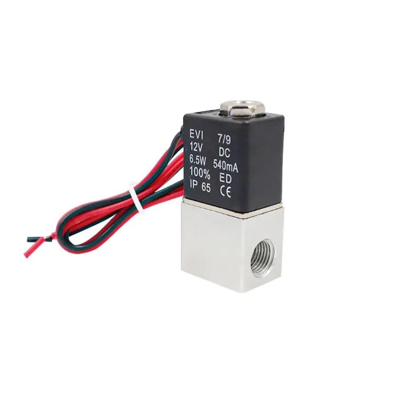 DC 12V 24V 110V 220V Magnetventil 1/4" 1/8" 2 Wege Normalerweise geschlossen Direktwirkende Pneumatikventile for Wasser Luft Gas(1/4",24V)