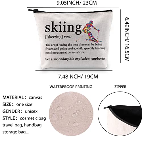 Skiing Survival Kit - Team Gifts for Skiing Enthusiasts - Cosmetic Zipper Bag, Skiing Ku - Image 3