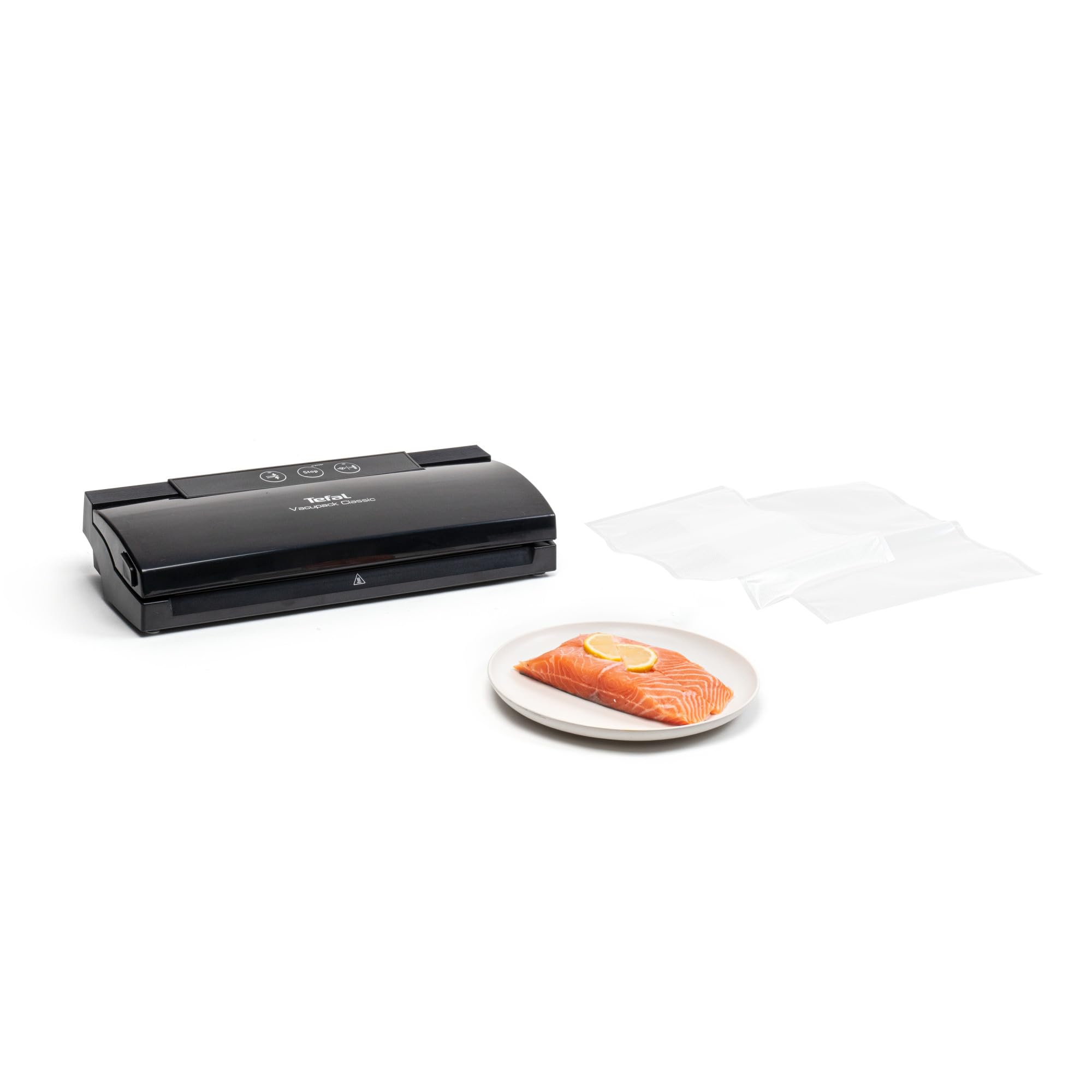 Machine mise sous vide Tefal Vacupack Classic, scelleuse sous vide, conserve la fraîcheur des aliments, utilisation facile, rangement facile, kit de démarrage, 18sachets inclus, VT254070