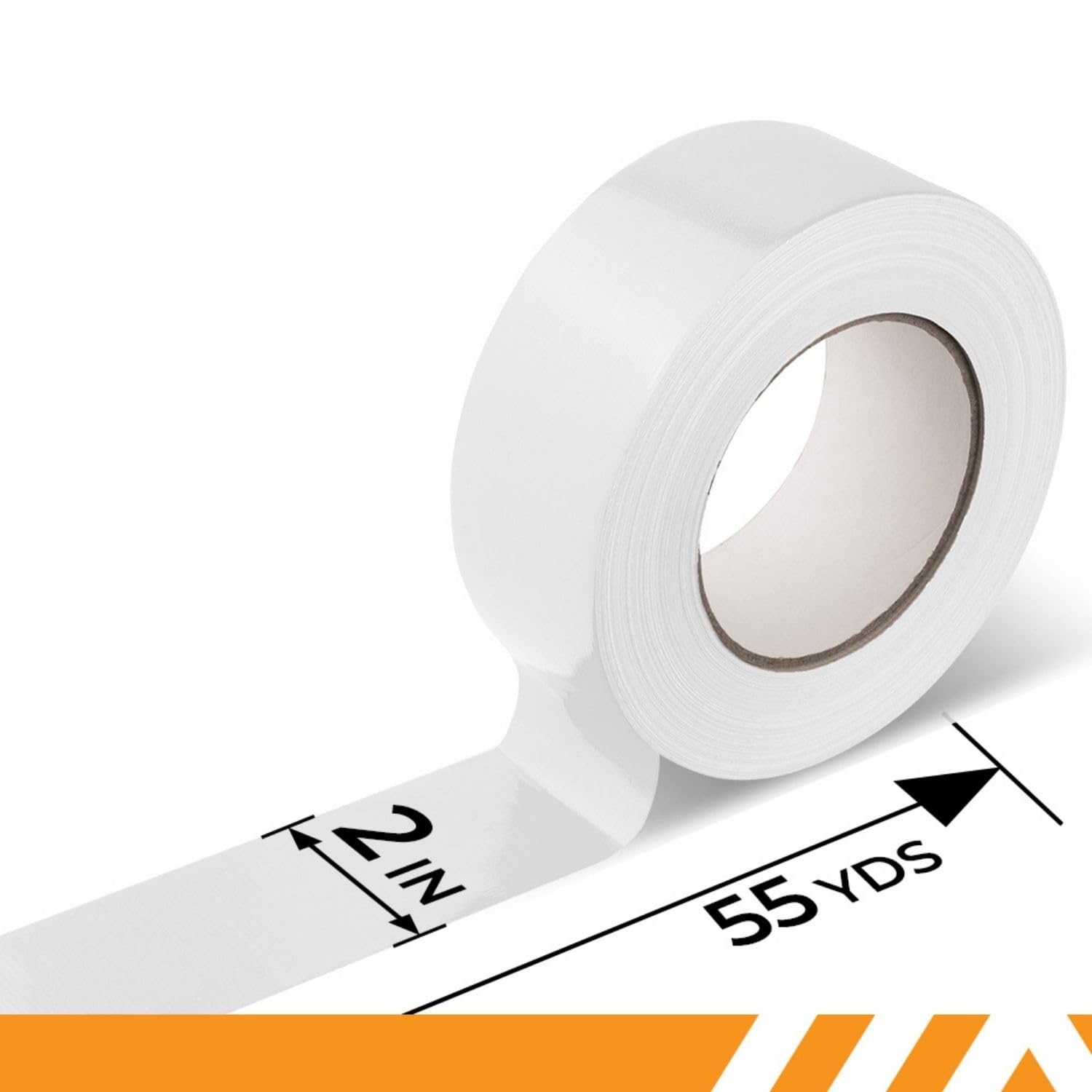 GTSE - Ruban Adhésif Toilé Duct Tape 50 m x 48 mm Blanc Lot de 3 rouleaux