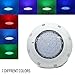 LED RGB Underwater Swimming Pool Light 45W 12V AC/DC Color Changing Surface/Wall Mounted Waterproof IP68 Submersible Inground Pool Light with Remote controller 36/45W LEDs 7 Colors Changing
