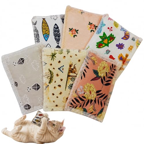Herbal Pet Kuschelkissen für Katzen mit Baldrian [6 Stück Sparpack] Katzenspielzeug für Spiel Entspannung & Beschäftigung
