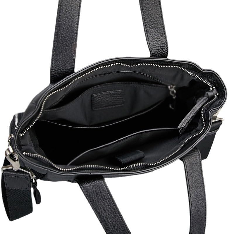 JSEIAJB Top Layer Cowhide Leather Briefcase