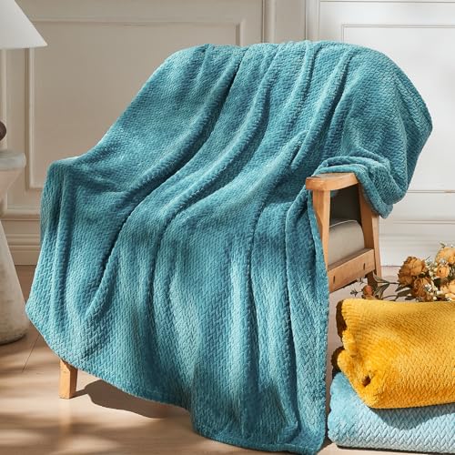 NEWCOSPLAY Fleece Leaves Pattern Throw Blanket, Dark Blue, 50"x60" by NEWCOSPLAY - Used condition - Image 2