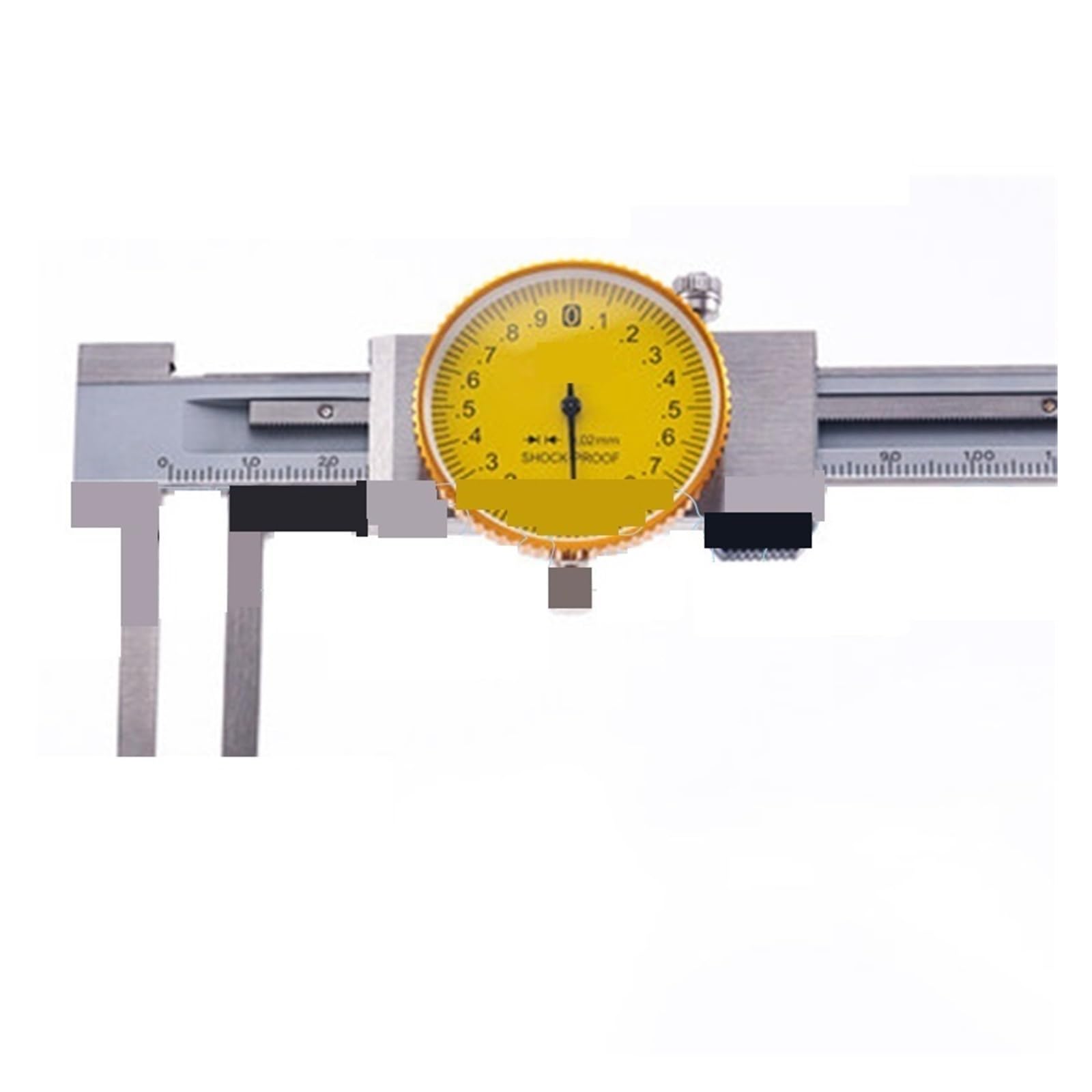 BDAYEK Vernier calipers 30-300mm 0.02mm Inside Groove Dial Vernier Caliper 100mm Long Claws Shockproof Measure Tools