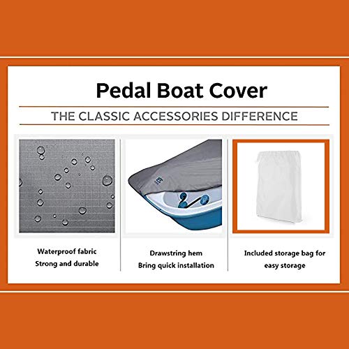image for BODOGY-KB 5 Seat Pedal Boat Cover,Sun Dolphin Pedal Boat Cover 420D Wa