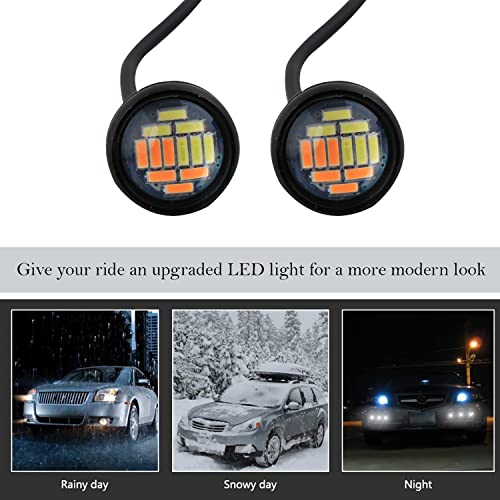 Image of AllExtreme EXLPL02 9W License Number Plate LED Light Low Power Consumption Universal Fit Energy Efficient & Bright for Car & Bikes (Amber & White, 2 Pcs)