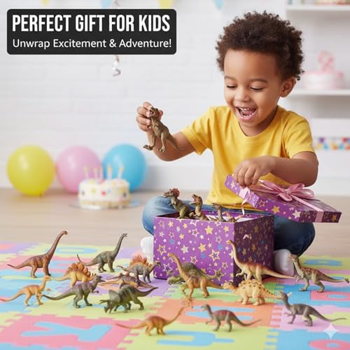 Mallexo Store Mallexo 24PCs Mini Realistic Dinosaurs Animal 24 Pieces - Image 8