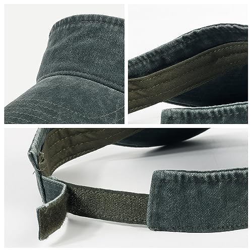 Image of HH HOFNEN Sports Sun Visor Hats Cotton Twill Ball Adjustable Sun Caps for Men Women