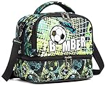 MOHCO Kids Lunch Bag Insulated Bento Cooler Bag Two compartments Cooler for Boys and Girls with Adju