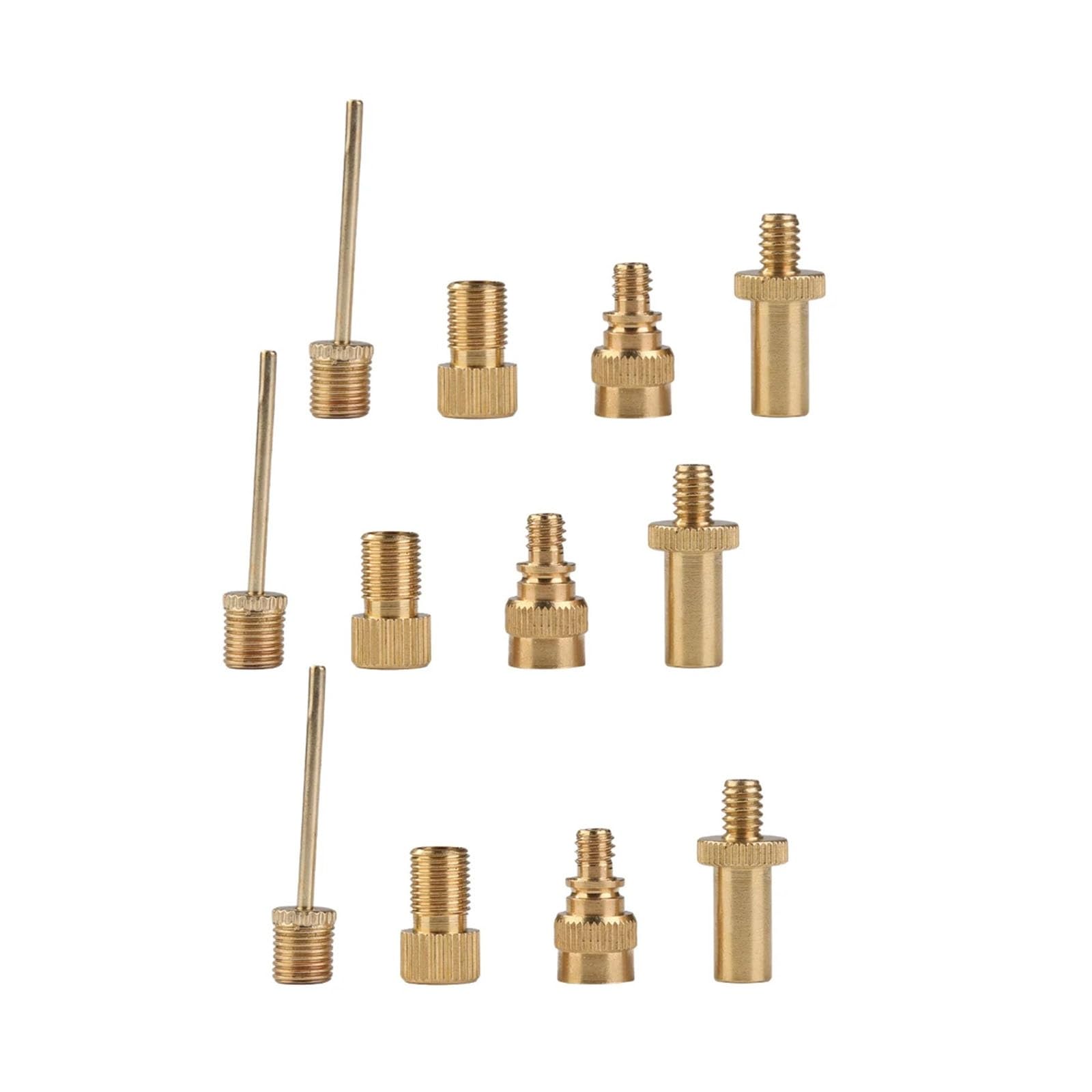 Dymkie 12Pcs Bicycle Converter Pump Valve Ventil Adapter Set Basketball Pneumatic Needle(12Pcs)