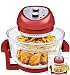 Big Boss Oil-less Air Fryer, 16 Quart, 1300W, Easy Operation with Built in Timer, Dishwasher Safe, Includes 50+ Recipe Book - Red