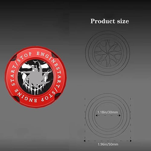 Miniatura 4 de SEICAROO Cubierta del botón de encendido para arranque, cubierta del botón de arranque del motor giratorio, cubierta del botón de arranque del