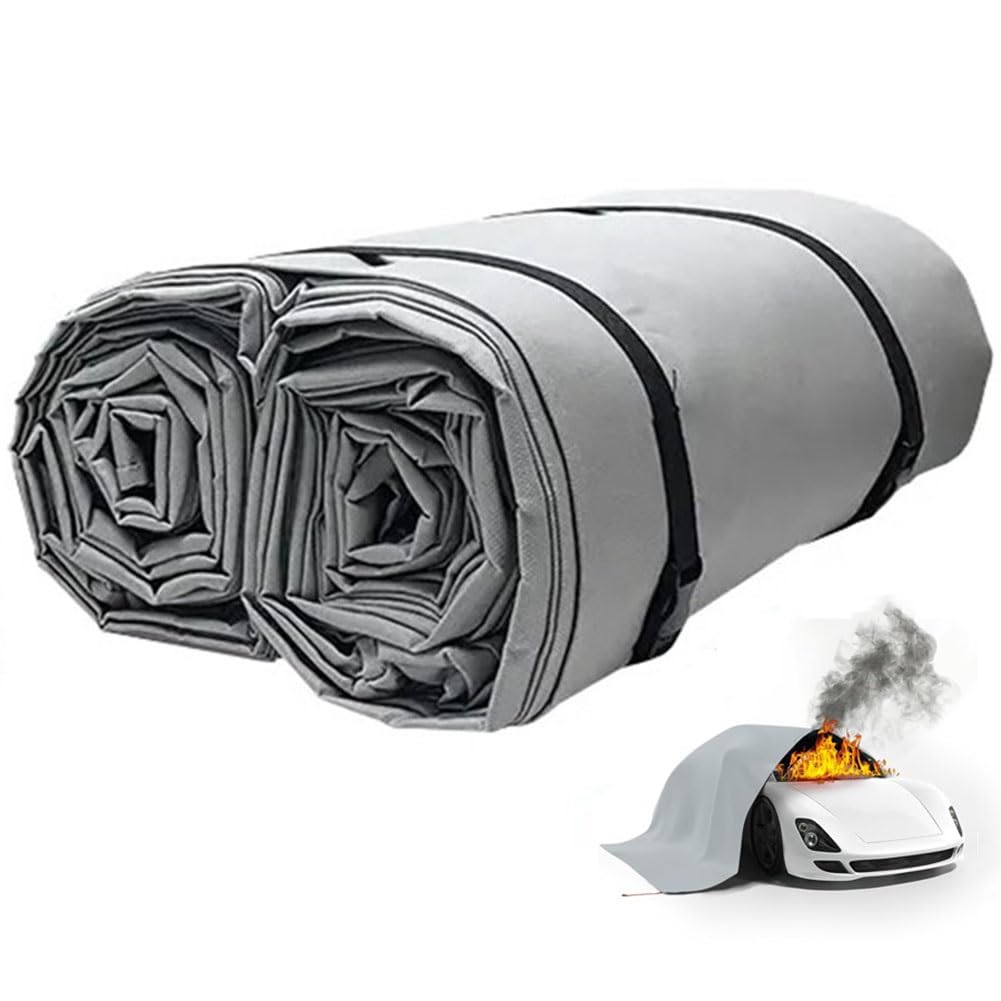Manta ignífuga de Emergencia: Lona de Fibra Resistente al Fuego, Apta para hogares, cocinas y automóviles. Tamaños Personalizables (3 x 4 Metros). Retardante de Llama y Segura.