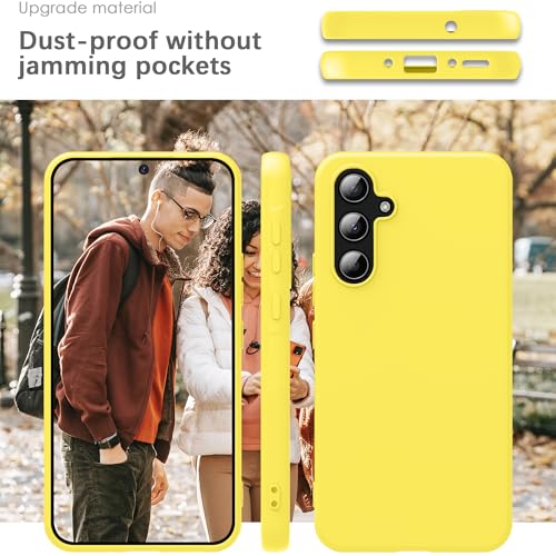 Image of YATWIN Silicone Back Case for Samsung Galaxy A35, Soft-Touch Phone Back Cover for Samsung Galaxy A35 - Yellow