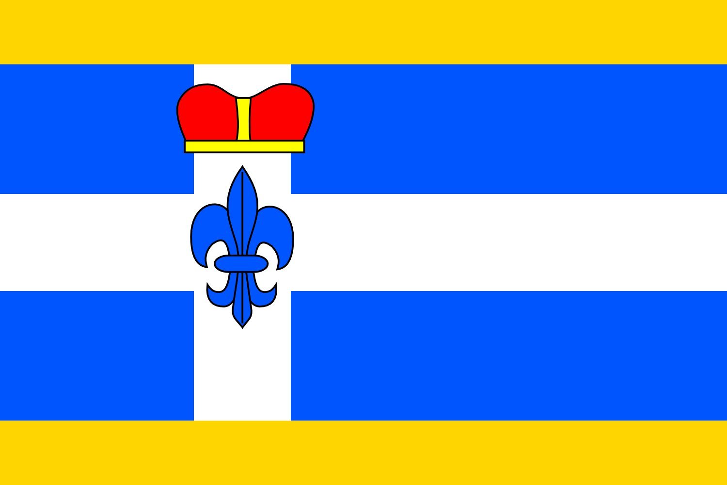 Drapeau Opatovec grand format horizontal avec blason officiel de la commune CZ
