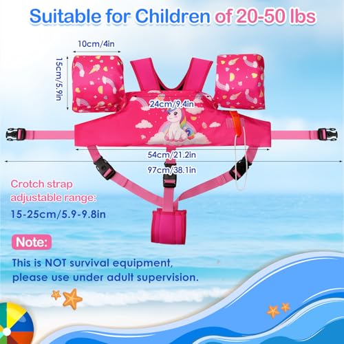 Image of MoKo Toddler Arm Floaties 20-50lbs, Swim Vest Water Wings for Kids Pool