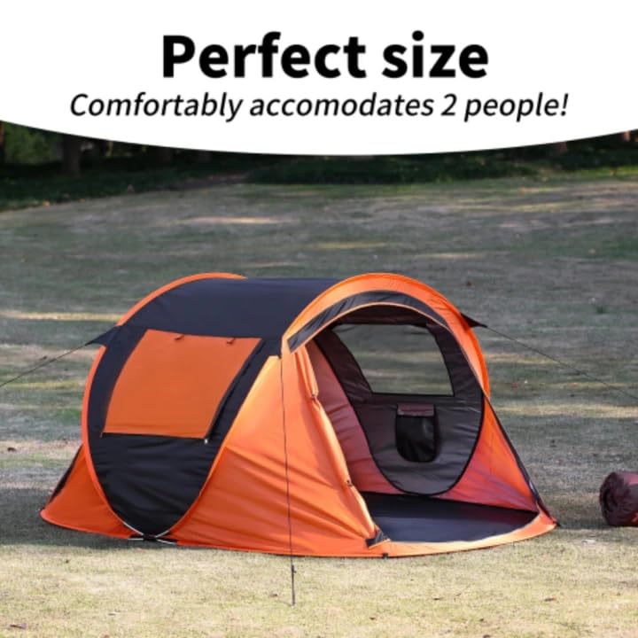 Carpa Pop Up para Camping 2 Personas Ligera Portátil miniatura 3