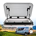 WEIMILOR RV Skylights, Caravan Motorhome Roof Vent Hatch, Roof Window with LED Light Camper, Windows Replacement Skylight with Lamp, for RV Caravan Motorhome,700x500mm