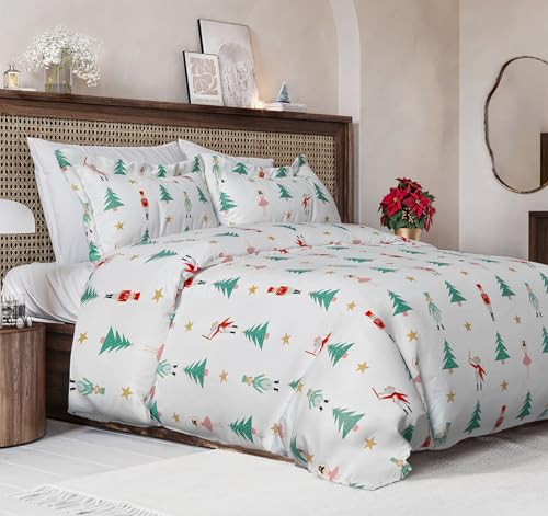 Christmas Duvet Cover King Size Set - 104 x 90 Nutcracker Ballet
