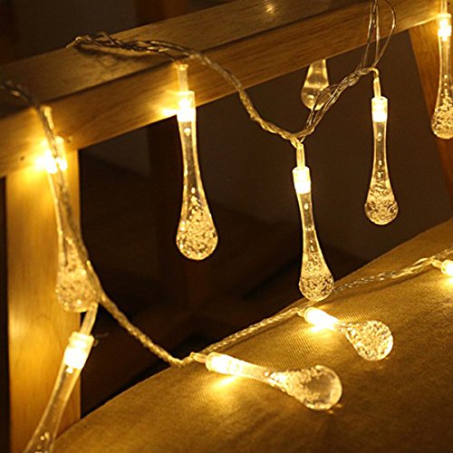 Amazon.co.jp: 電光ホーム ガーランド ライト 電池 電球色 3m 水滴