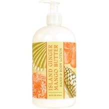 Greenwich Bay Island Ginger Mango Scented Lotion with Shea Butter - Luxury Spa Botanical Collection - Beautiful Packaging - 16 Ounce Each Bottle
