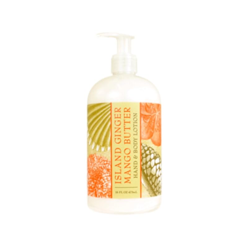 Loção corporal perfumada Island Ginger Mango Greenwich Bay com manteiga de karité, 473 mL