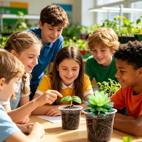 Macetas transparentes con drenaje pequeños tiestos de vivero para hidroponía exterior 3