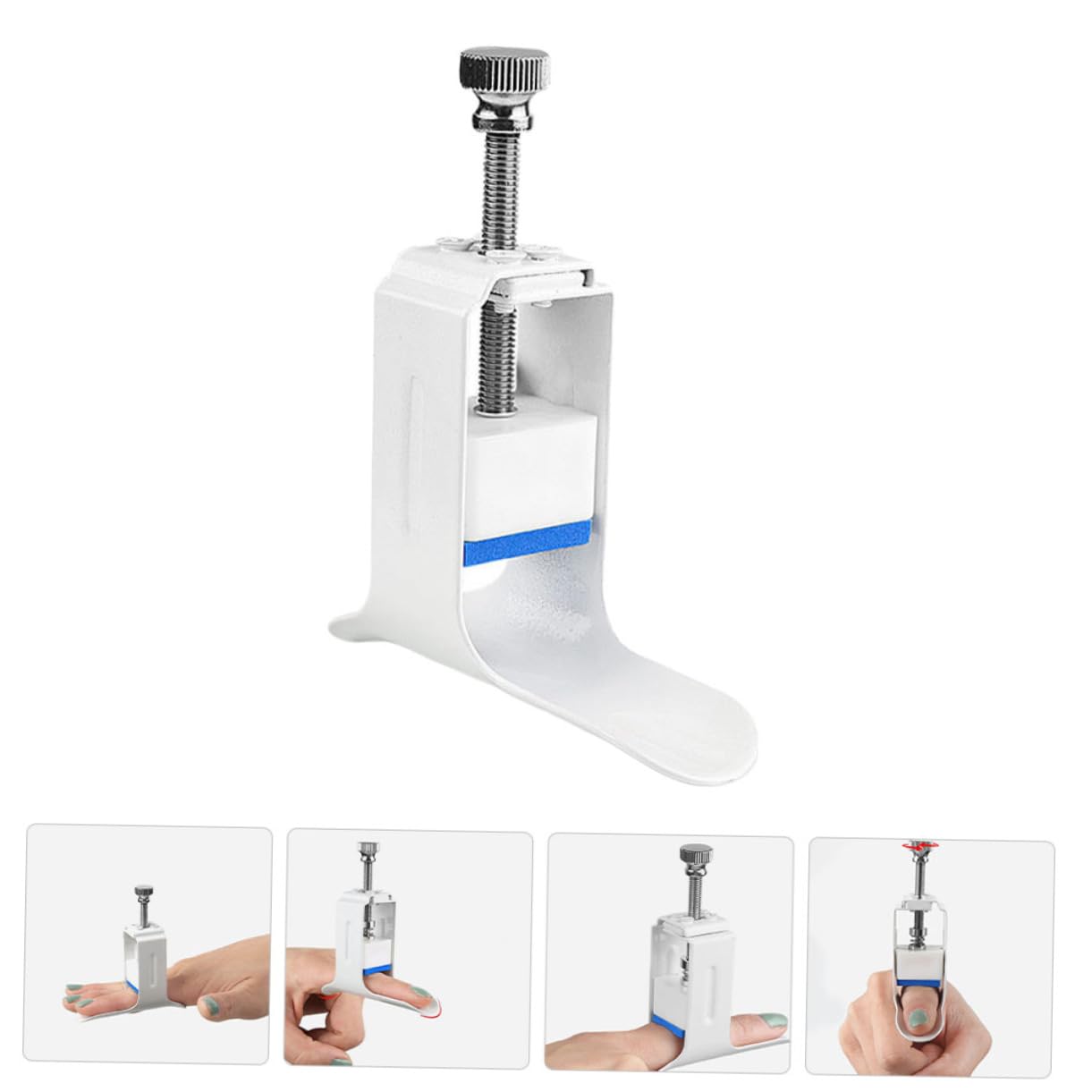 BCOATH Finger Splint Finger Fixer Wear-resistant Portable Finger Straightener White Spring Metal