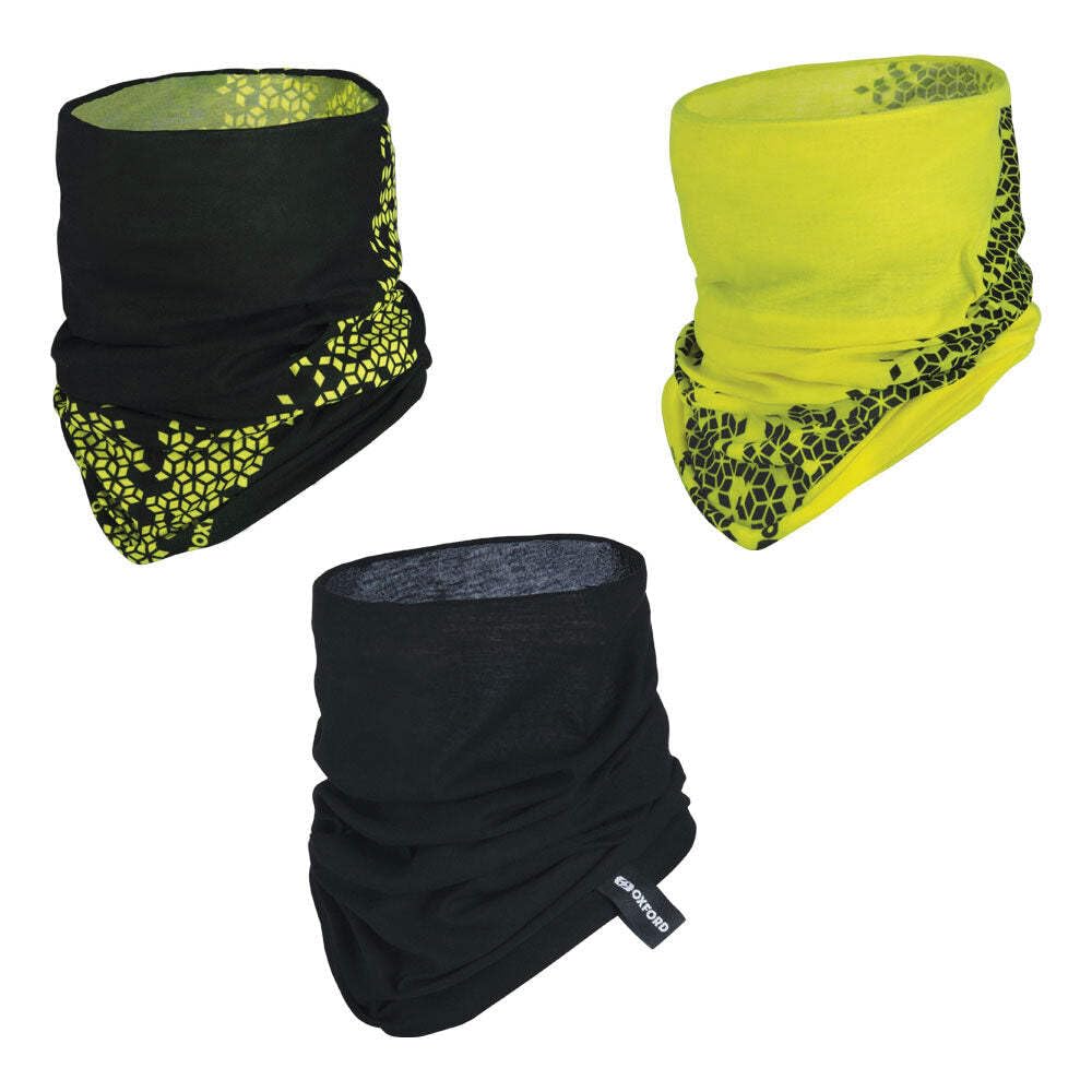 Oxford Tech Cubed Neck Tube Black / Yellow - Pack Of 3 Black,Yellow 5030009140167