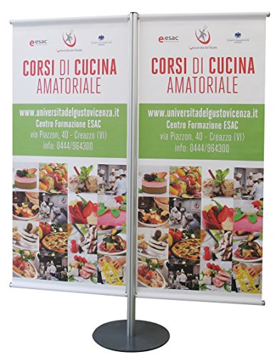 Espositore pubblicitario porta 2 banner bifacciali...
