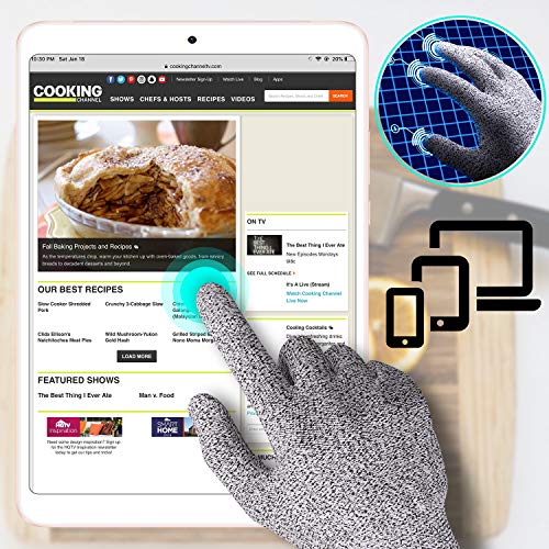 Grebarley Schnittschutzhandschuhe,Arbeitshandschuhe,Küchen Handschuhe,Level 5 Schutz,Lebensmittelecht,EN388 Zertifiziert,Gestrickt Handschuhe für Gartenbau/Baustelle/Küche (M, 1Paar) – Bild 5