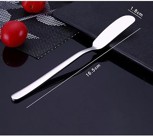 Miniatura 3 de ccHuDE 4 unidades de esparcidores de queso de acero inoxidable, cuchillos de mantequilla, cuchillos para untar queso crema, cuchillos pequeños para